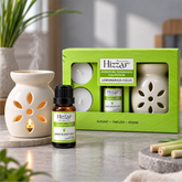 Ceramic Oil Diffuser Gift Set – Lemongrass Fields
