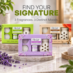Ceramic Oil Diffuser Gift Set – Lemongrass Fields