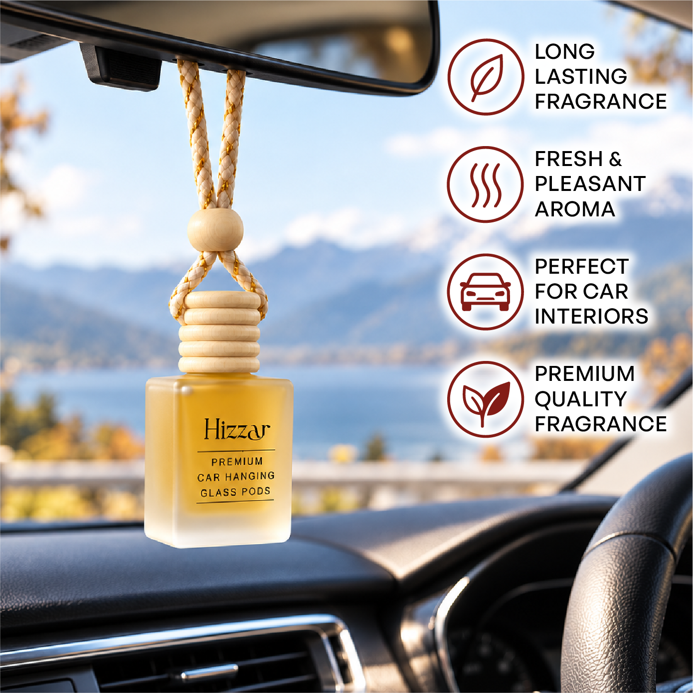 Car Freshener | Hanging Pods Duo + 100 ml Refill – Musk & Amber
