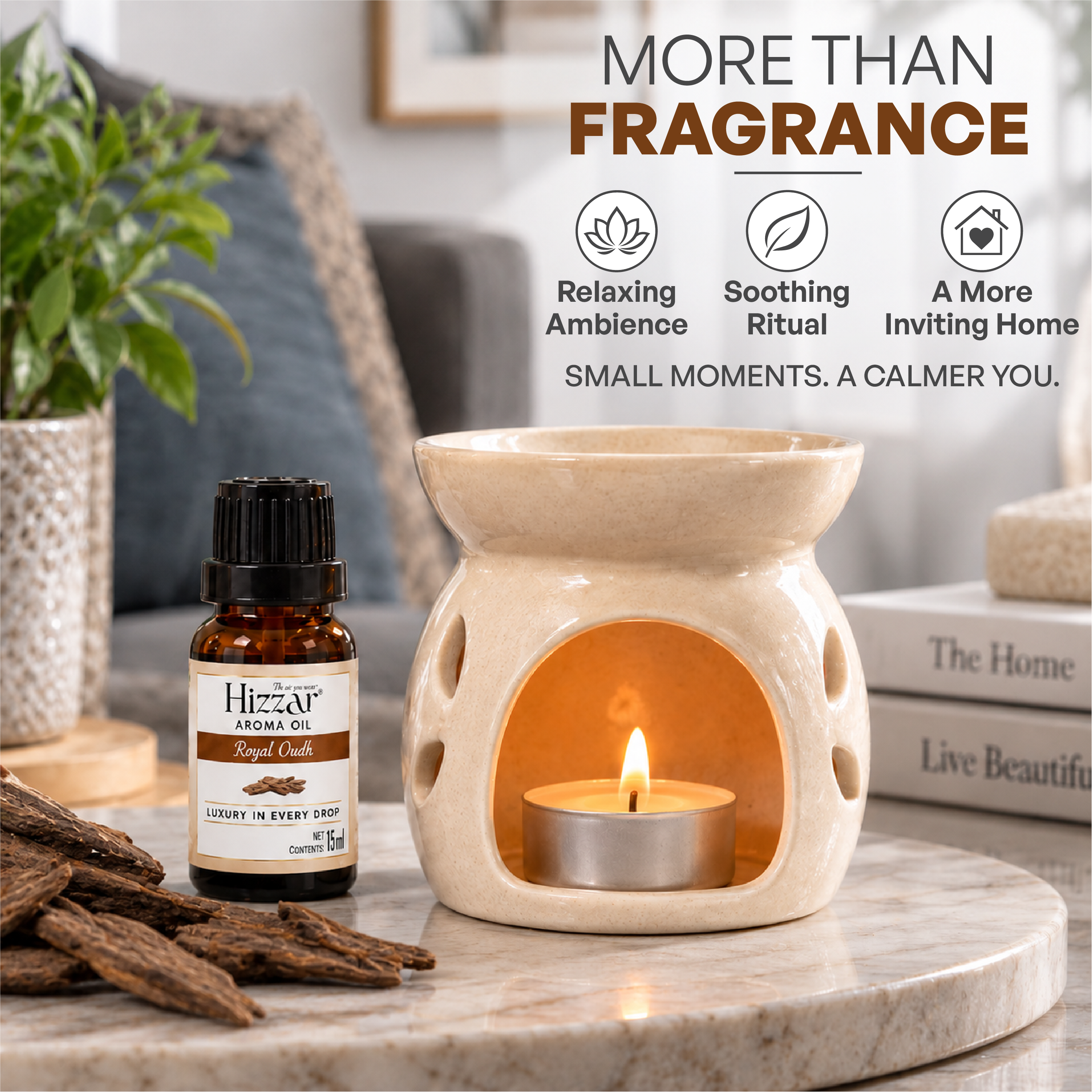 Ceramic Oil Diffuser Gift Set – Royal Oudh