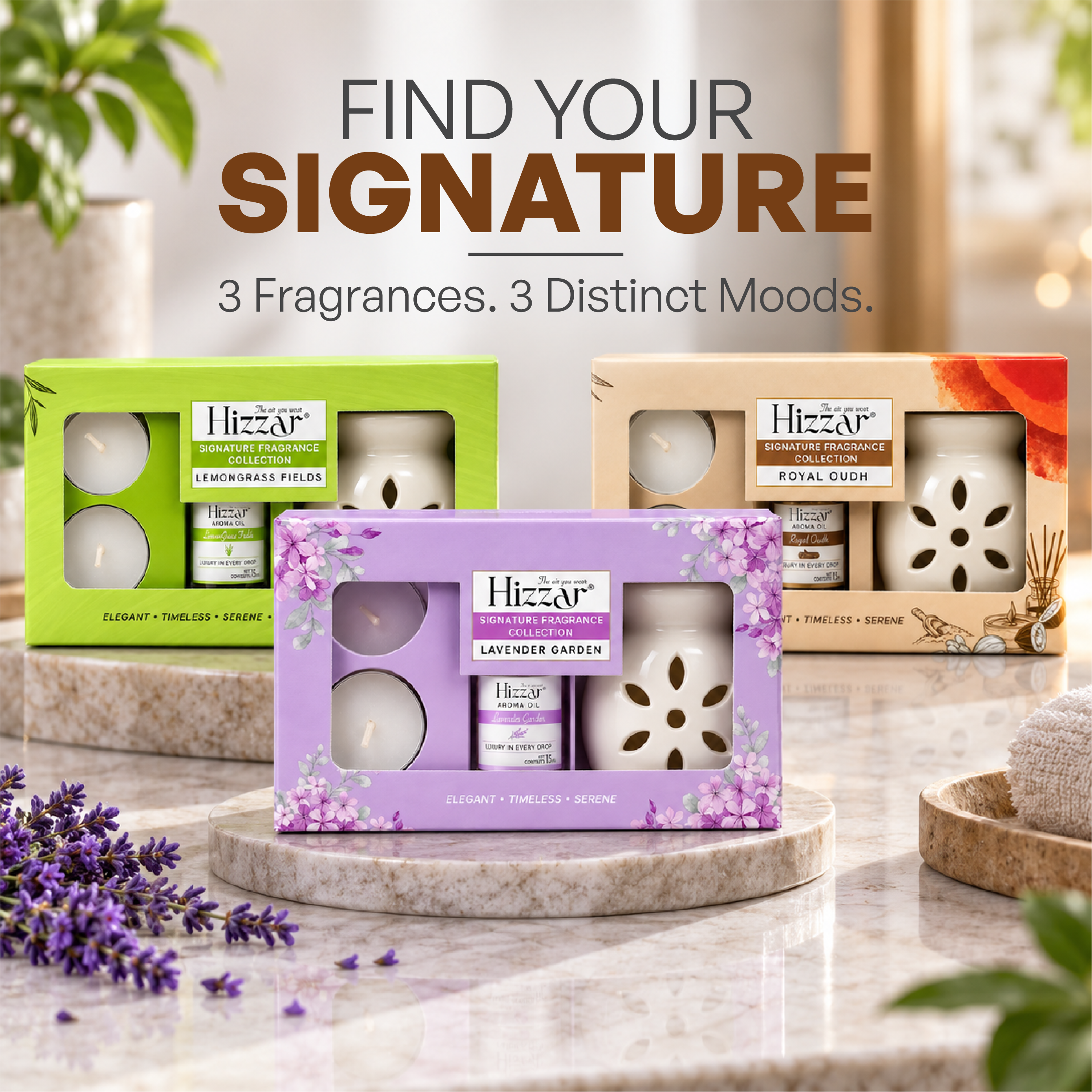 Ceramic Oil Diffuser Gift Set – Royal Oudh
